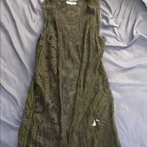Green Lace Kimono